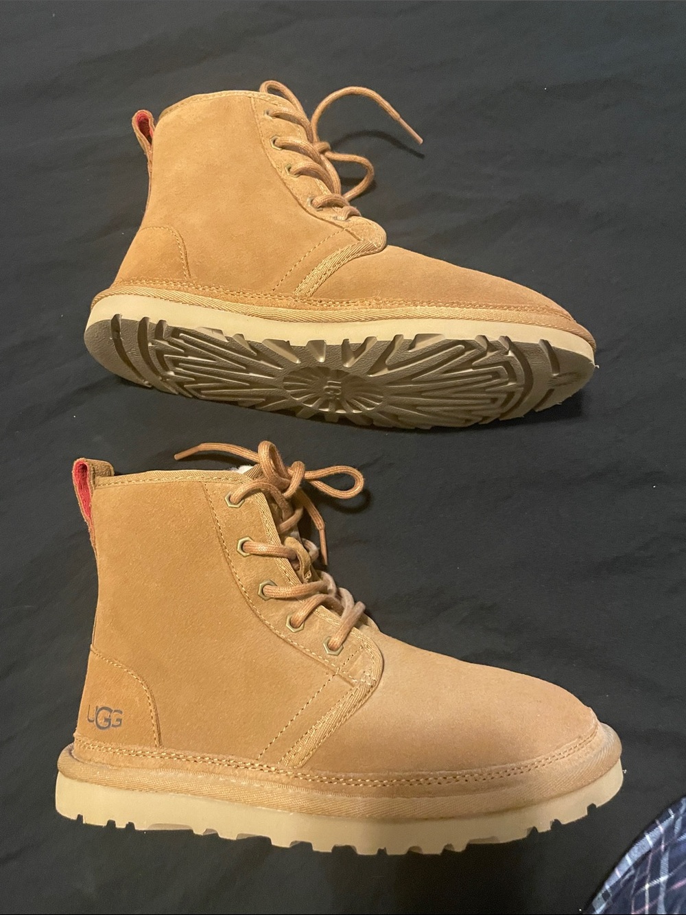 Chestnut lace up Ugg boots